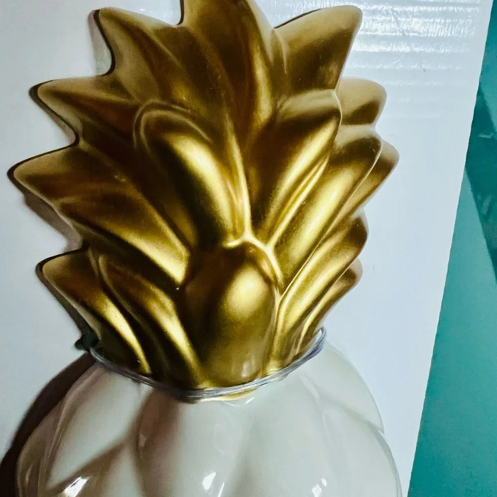 Threshold ceramic Gold and White Pineapple Decor
